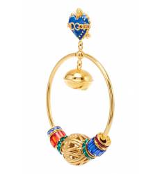 клипсы Dolce&Gabbana Серьги-кольца с разноцветными подвесками