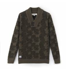 Пуловер из плотного трикотажа с шалевым воротником 42880919
