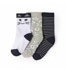 3 пары носков с рисунком кошка 1 мес - 3 лет 42887012
