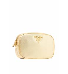 сумка Prada Поясная сумка из золотистой сафьяновой кожи