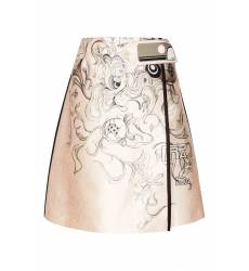 юбка Prada Шелковая юбка с принтом