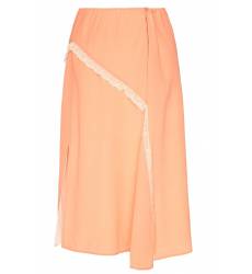 юбка Prada Шелковая юбка с кружевом