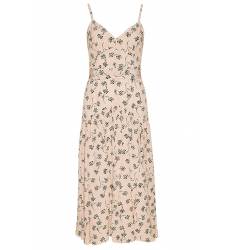 миди-платье Prada Шелковое платье-комбинация с поясом
