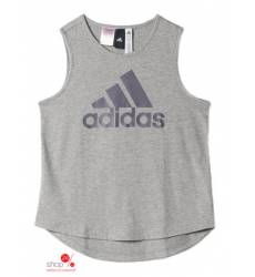 Майка Adidas для девочки, цвет серый 42905476