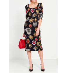 миди-платье Dolce&Gabbana Платье-миди с контрастным принтом