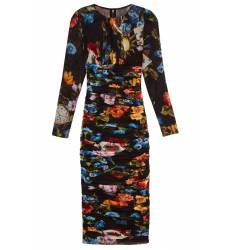 миди-платье Dolce&Gabbana Платье с принтом и драпировкой