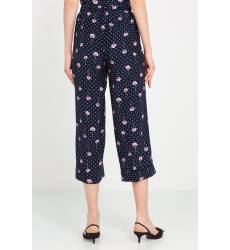 брюки Miu Miu Шелковые брюки с цветочным принтом