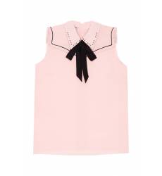 блузка Miu Miu Шелковая блузка со смешанным декором