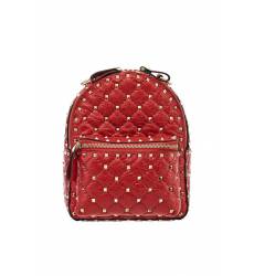 рюкзак VALENTINO Красный рюкзак с заклепками Rockstud Spike