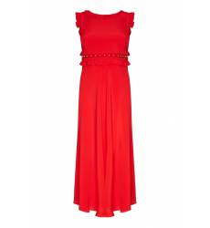 платье Red Valentino Красное платье с оборками