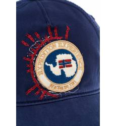 кепка Napapijri Синяя хлопковая кепка с эмблемой