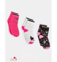 Комплект носков, 3 пары Infinity KIDS для девочки, цвет мультиколор 43002972