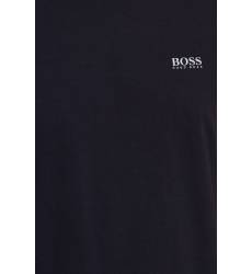 футболка Boss Green Черная хлопковая футболка с логотипом
