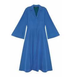 миди-платье Alena Akhmadullina Платье-рубашка из синего шелка