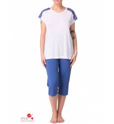 Комплект: футболка, бриджи Primaverina, цвет молочный, синий 43009858