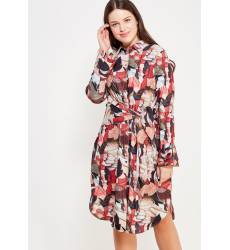 Платье LOST INK PLUS SHIRT DRESS WITH TIE IN COLLAGE FLORAL PRINT