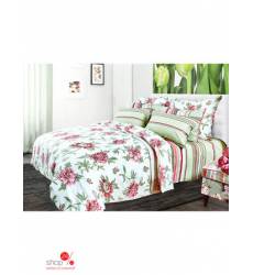 Комплект постельного белья Евро Primavelle, цвет зеленый, розовый, белый 43045177