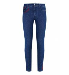 джинсы Stella McCartney Синие джинсы-скинни с контрастной вышивкой