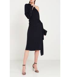 миди-платье Stella McCartney Черное платье на одно плечо