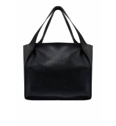 сумка Stella McCartney Черная сумка с перфорированным логотипом Stella Lo