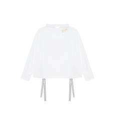 блузка Erika Cavallini Белая рубашка с завязками