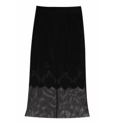 юбка Dolce&Gabbana Черная хлопковая юбка с сеткой