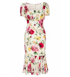 мини-платье Dolce&Gabbana Платье-миди из шелка с цветами