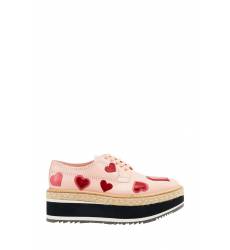 ботинки Prada Розовые ботинки с нашивками