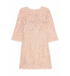 мини-платье Dolce&Gabbana Розовое кружевное платье