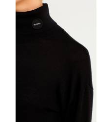 Удлиненный свитер черного цвета Удлиненный свитер черного цвета