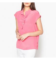 Блузка с манишкой, складками и короткими рукавами CORALIE 43099953