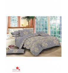 Комплект постельного белья, 1,5-спальный IRIS, цвет серый 43100923