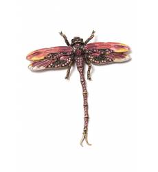 брошь Herald Percy Брошь-стрекоза с розовыми кристаллами