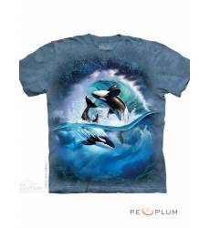 футболка The Mountain Футболка с изображением из водного мира Orca Wave