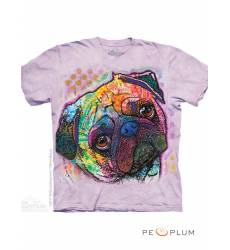 футболка The Mountain Футболка с собакой Lovable Pug