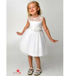 Платье Ladetto для девочки, цвет белый 43130216