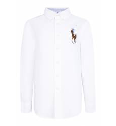 Белая рубашка с цветной вышивкой Белая рубашка с цветной вышивкой