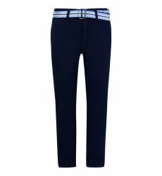 Синие брюки с контрастным поясом Синие брюки с контрастным поясом