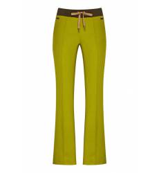 брюки Laroom Зеленые шерстяные брюки с лампасами