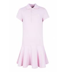 Розовое платье-футболка с оборкой Розовое платье-футболка с оборкой