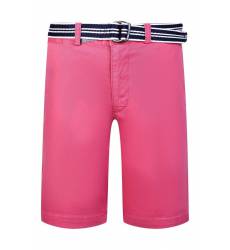 Розовые шорты с контрастным ремнем Розовые шорты с контрастным ремнем