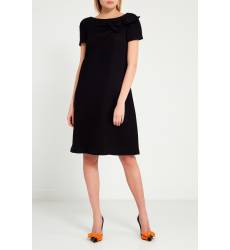 мини-платье Prada Черное платье с бантом и драпировкой