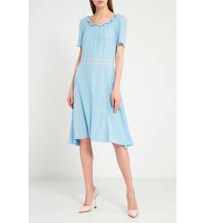 мини-платье Prada Голубое платье с бежевыми полосками