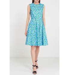 мини-платье Prada Голубое платье с цветочным принтом