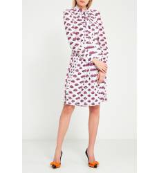 мини-платье Prada Платье-рубашка с плиссе и принтом