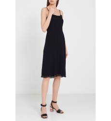 миди-платье Prada Черное платье с блестящей отделкой