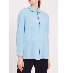 блузка Prada Голубая рубашка в пижамном стиле