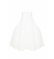миди-платье Cecilie Bahnsen Белое платье с воланами