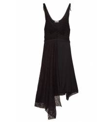 платье Balenciaga Черное асимметричное платье с кружевом