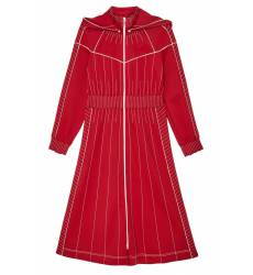 миди-платье VALENTINO Красное платье в тонкую полоску